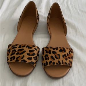 J Crew Leopard Open Toed Sandals